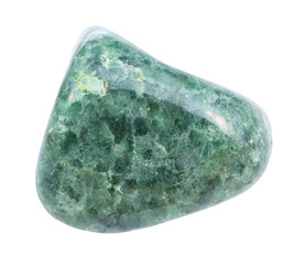 polished Jadeite (green jade) gemstone isolated