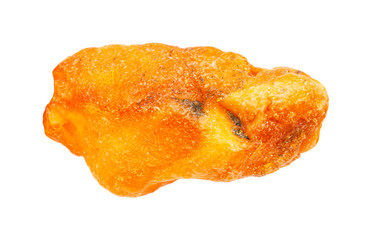 wild Amber nugget isolated on white