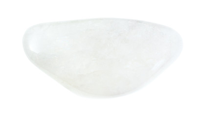polished Moonstone gem isolated on white