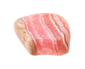 tumbled Rhodochrosite gem stone isolated