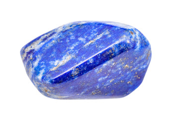polished Lapis lazuli (Lazurite) gemstone isolated
