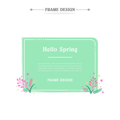 Spring flower line frame design