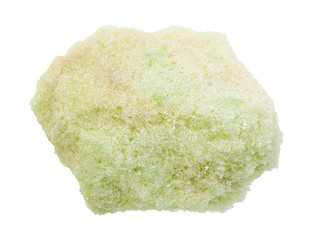 unpolished Lavrovite rock isolated on white