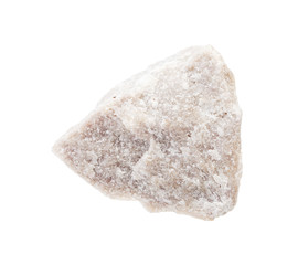 unpolished dolomite rock isolated on white