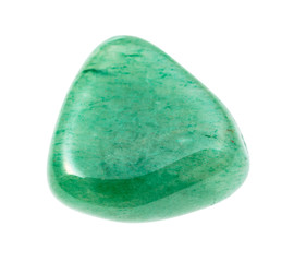 tumbled green Aventurine gemstone isolated