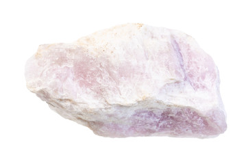 rough Ussingite rock isolated on white