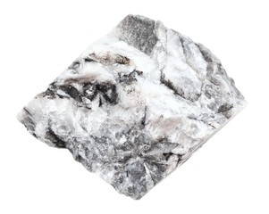 raw gray Magnesite rock isolated on white