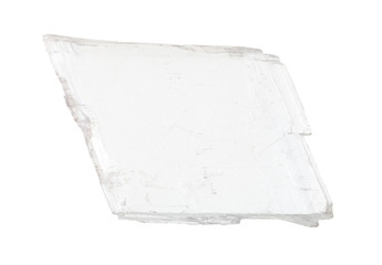 crystal of transparent Gypsum rock isolated