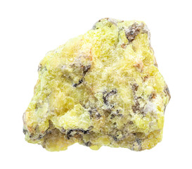 raw Sulphur (Sulfur) ore isolated on white