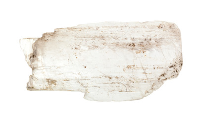 unpolished transparent Gypsum rock isolated