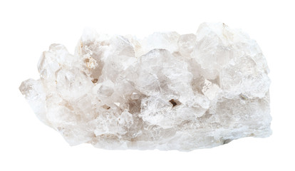 colorless Rock crystals (rock-crystal) isolated