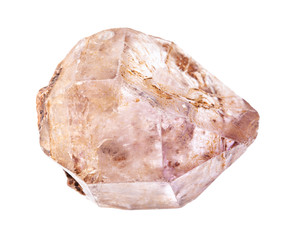 rough Amethyst crystal rock isolated on white