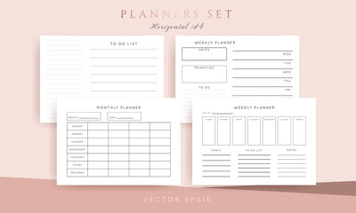 Planner sheet vector