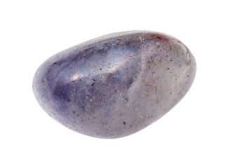 polished Cordierite (iolite) gemstone isolated