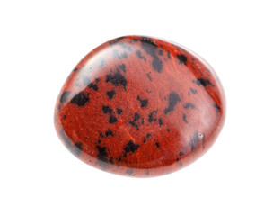 tumbled Mahogany Obsidian gem stone isolated