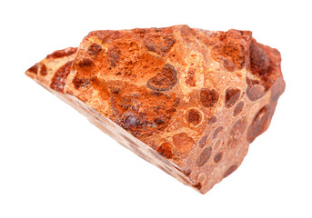 piece of Bauxite (aluminium ore) rock isolated