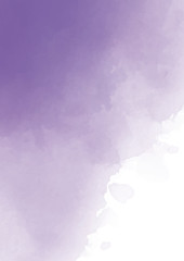 Abstract purple watercolor background. Lavender color, delicate postcard or invitation.