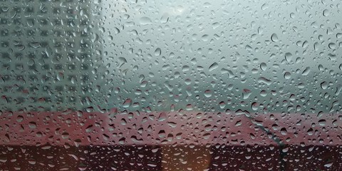 beautiful rain spots on the window