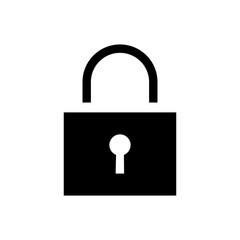 Padlock icon vector symbol design
