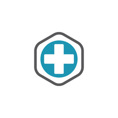 Medical cross healthy logo template vector