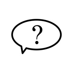 Question Mark in Bubble Icon Vector