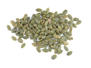 pumpkin seeds on a white background