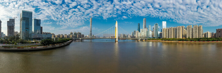 Obraz na płótnie Canvas Aerial photo of Zhujiang New Town, Guangzhou, China