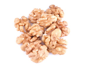 walnuts on a white background