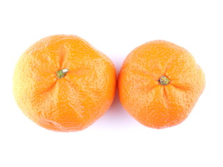 tangerine on a white background