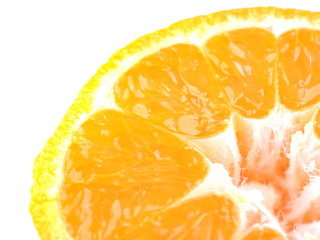 tangerine on a white background