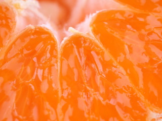 appetizing orange mandarin closeup inside