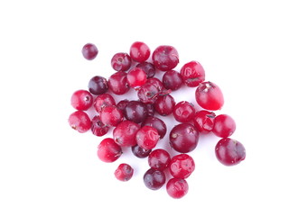 cranberries on a white background