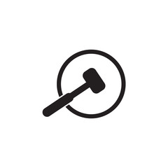 Hammer tool logo design vector template