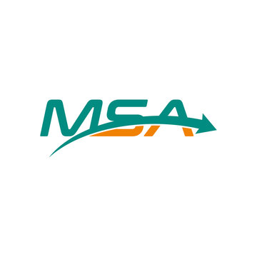 MSA letter logo with arrow