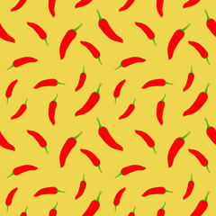 Seamless chili pepper background. Can be used for postcards, invitations, advertising, web, textile, menu and other.