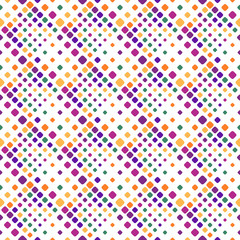 Seamless diagonal square pattern background - geometrical vector design from rounded squares