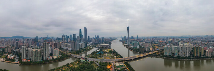Aerial photo of Zhujiang New Town, Guangzhou, China