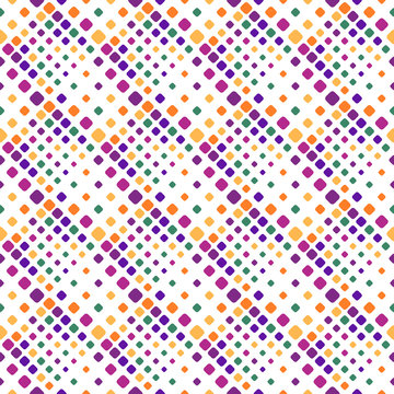 Seamless diagonal square pattern background - geometrical vector design from rounded squares