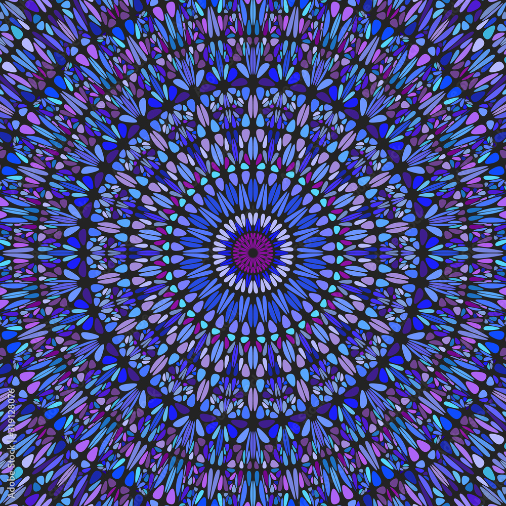 Aufkleber oriental dynamic round ornament pattern background - abstract hypnotic psychedelic vector design fro
