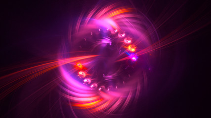 Fractal 3D rendering abstract and shiny background