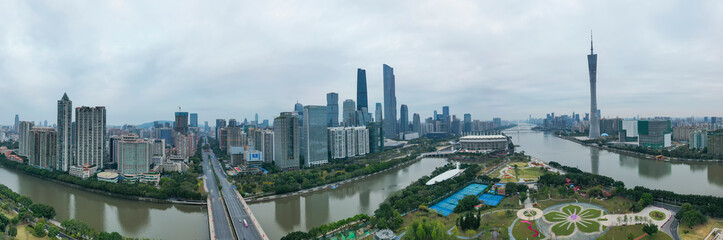 Fototapeta na wymiar Aerial photo of Zhujiang New Town, Guangzhou, China