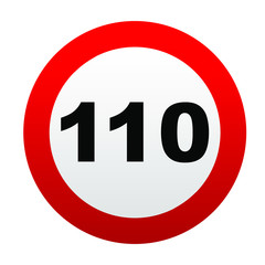 Speed limit traffic signs. Vector icon.