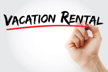 Vacation rental text with marker