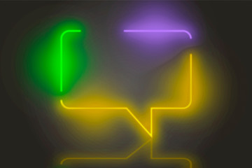 Glowing Neon Speech Bubble Light