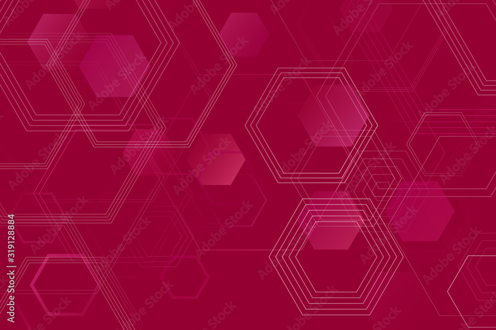Aufkleber gradient hexagon web background - chaotic abstract modern vector graphic design with hexagonal polyg