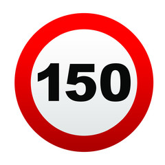 Speed limit traffic signs. Vector icon.