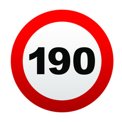 Speed limit traffic signs. Vector icon.
