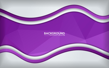 Dynamic overlap white abstract with purple geometric polygonal texture. Vector illustration.
