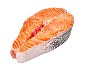 salmon steak closeup