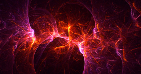 Fractal 3D rendering abstract and shiny background